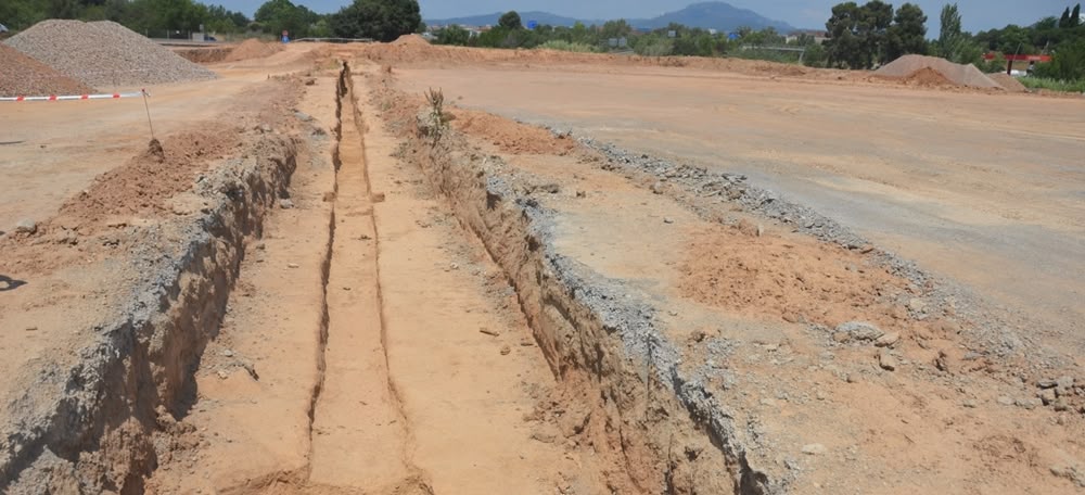 Cuniculus (aqüeducte soterrat) a Sant Pau de Riu-Sec, aquest dimarts. Autor: David B.