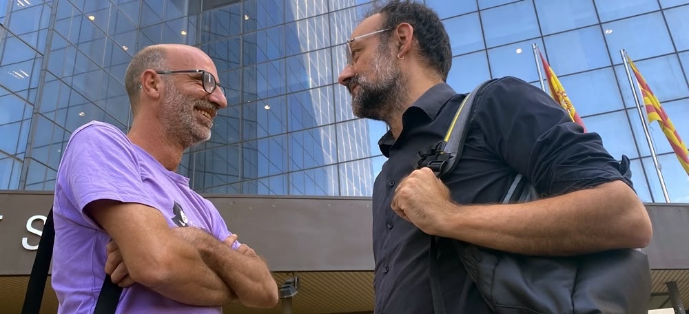 El germà d'Helena Jubany i l'advocat de la família, Benet Salellas. Cas Jubany. Autora: J. Ramon