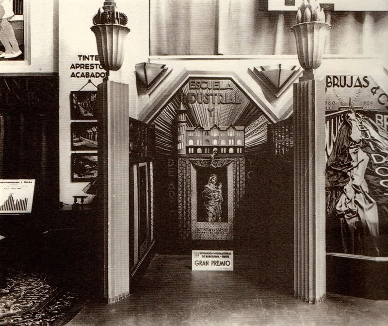 Estand de l'Escola Industrial amb decoració de Vila Arrufat. Francesc Casañas/AHS