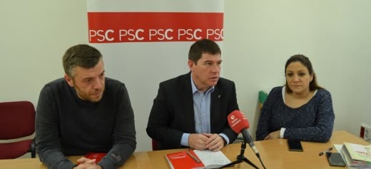 Els regidors Cristian Sánchez, Josep Ayuso i Anna Carrasco. Autor: X.Caba.