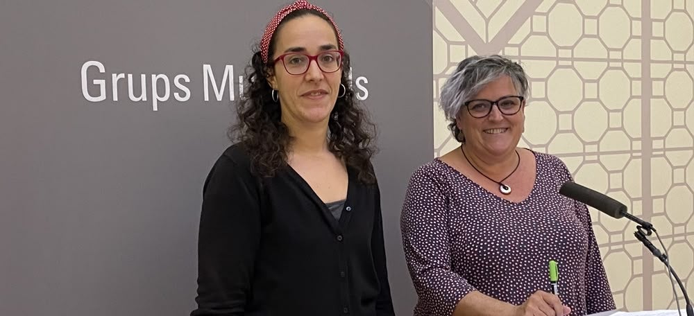 La regidora Anna Lara i Nani Valero, de la Crida. Autora: J. Ramon