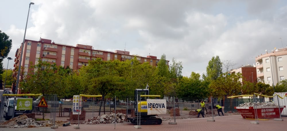 Obres a la plaça de la Llibertat. Autor: David B.