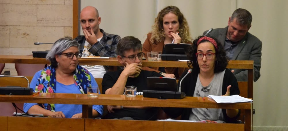 La regidora de la Crida Anna Lara, al ple. Autor: J.d.A.