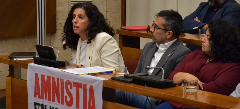 La regidora d'ERC Èlia Soriano, al ple de pressupostos. Autor: J.d.A.