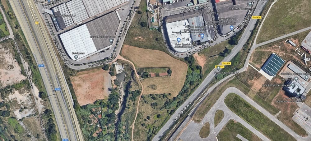 Foto portada: vista aèria del que ha de ser el Portal Sud. Font: Google Street View. 
