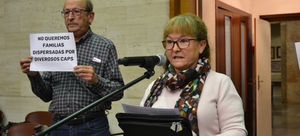 Foto portada: la representant de la FAV, Maria Mira Blázquez, al ple. Autor: J.d.A.