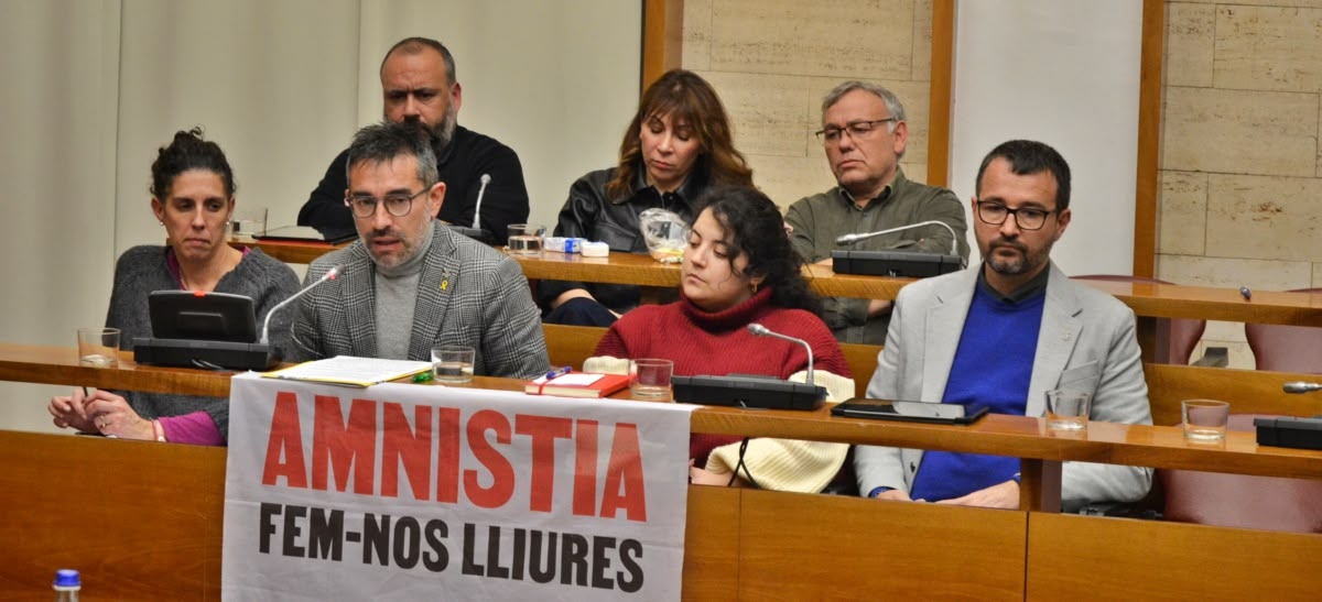 El portaveu d'ERC Gabriel Fernàndez, al ple de febrer de 2023. Autor: J.d.A.