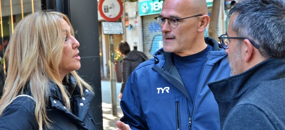 Renom, Romeva i Fernàndez, aquest matí. Autor: J.d.A.