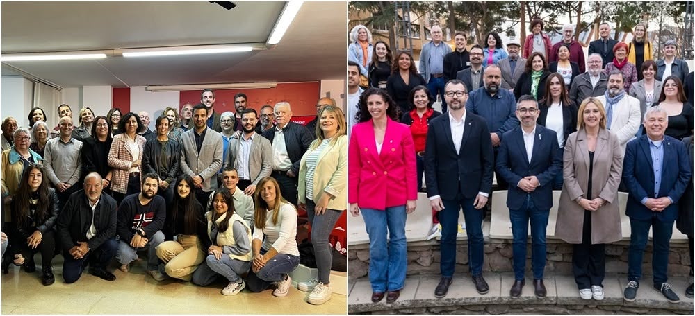 Foto portada: les llistes del PSC i ERC a les eleccions. 