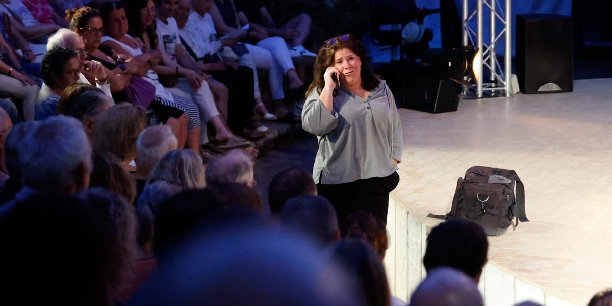 L'actriu Mercè Martínez, aquest diumenge. Autor: David Jiménez. 