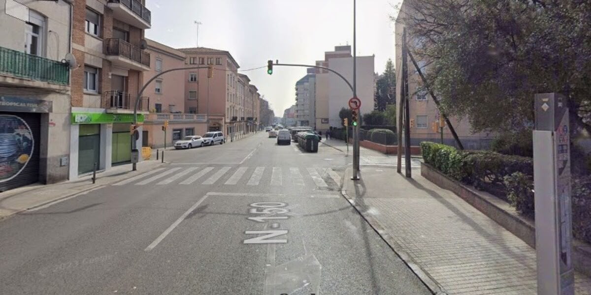 Carretera de Barcelona, a l'alçada dels Franciscans. Via Google Street View.