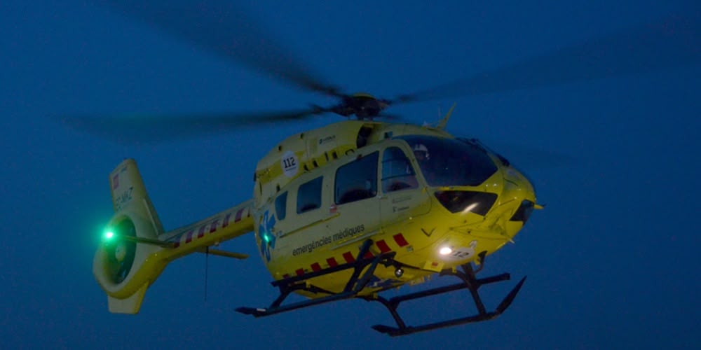 Un helicòpter medicalitzat al Parc Taulí, en una imatge d'arxiu. Autor: David B.