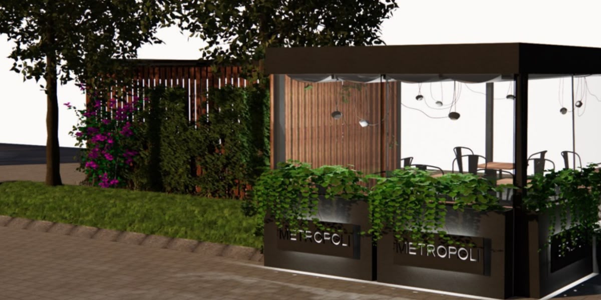 Simulació d'un dels mòduls exteriors que l'Ajuntament planteja a l'Eix Macià. Autor: cedida.