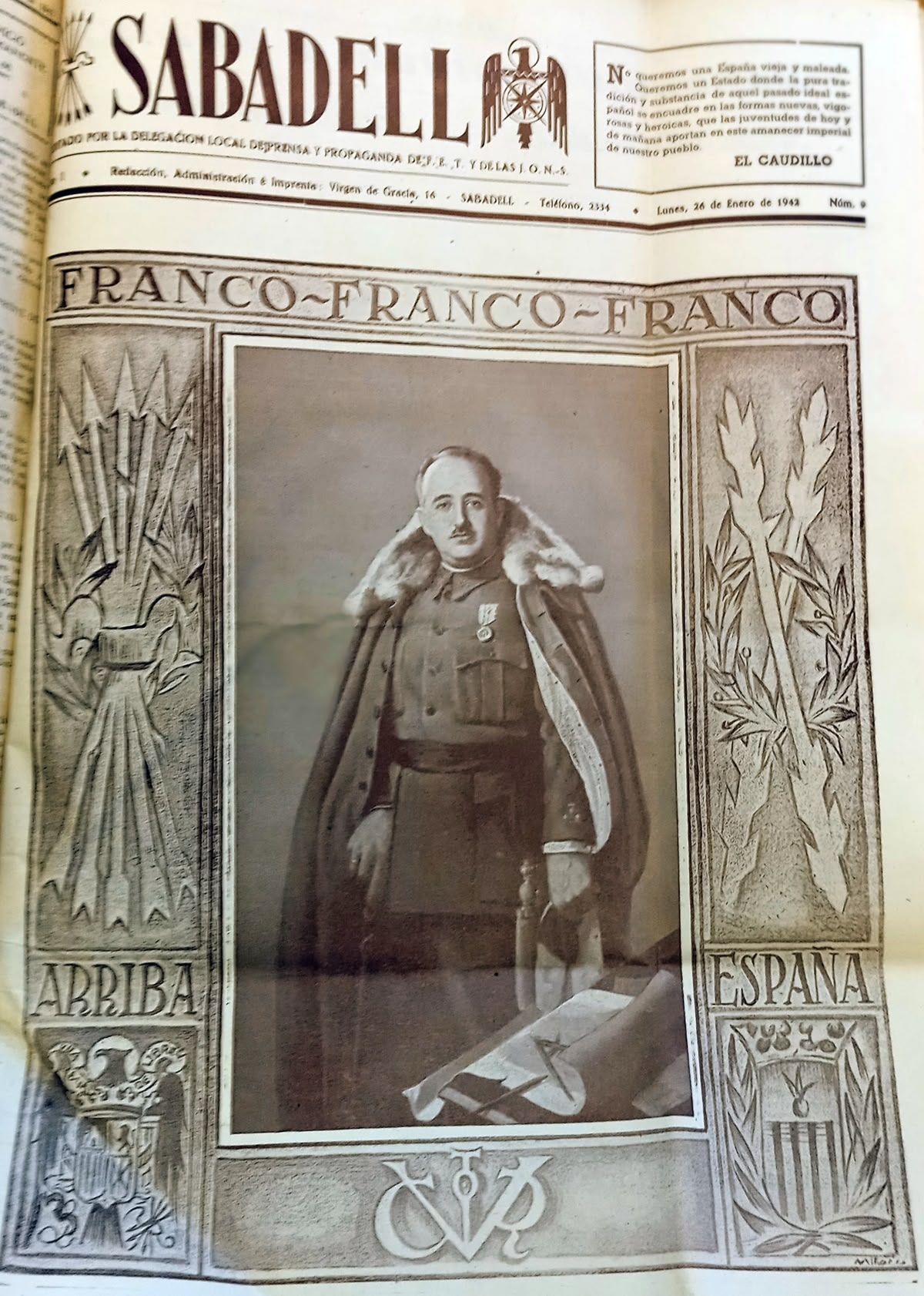 Especial per la visita de Franco a 'Sabadell'.