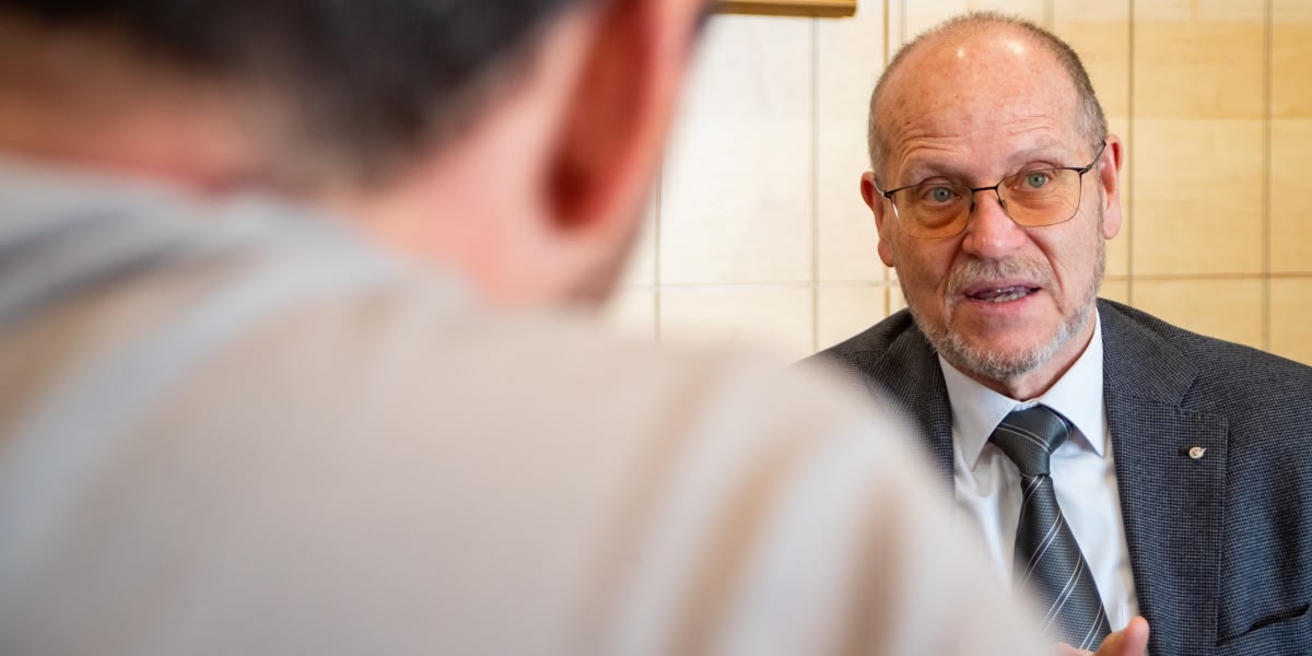 El president de la Cambra de Comerç, Ramon Alberich, el novembre de 2023. Autora: Alba Garcia.