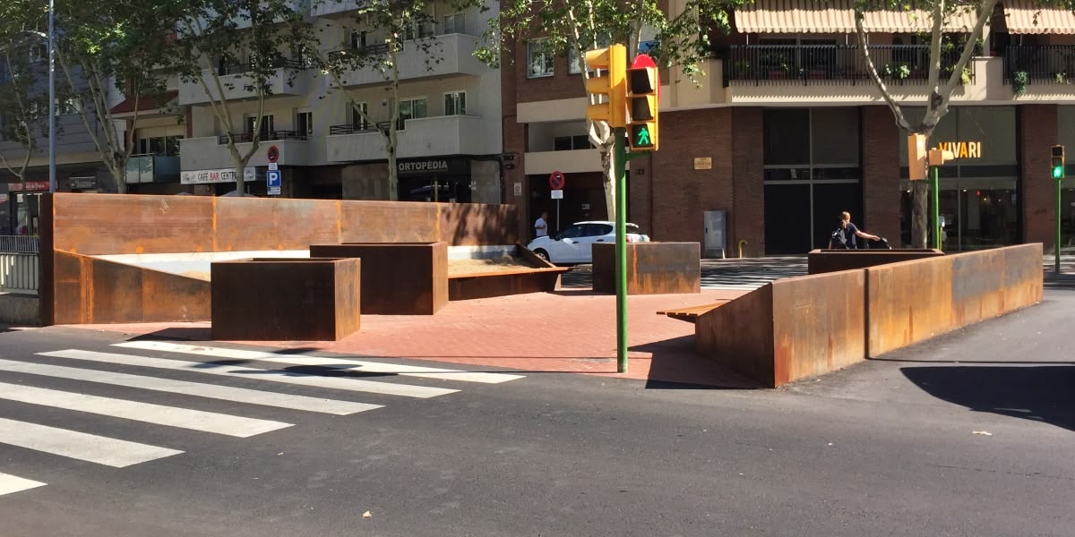 La nova cruïlla entre la Gran Via, l'avinguda de Barberà i la Rambla. Autor: M.Larrosa.