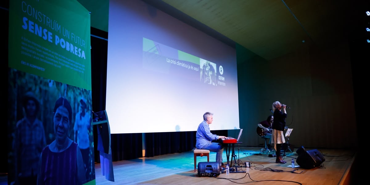 Un moment del concert solidari, aquest divendres. Autor: David Jiménez.