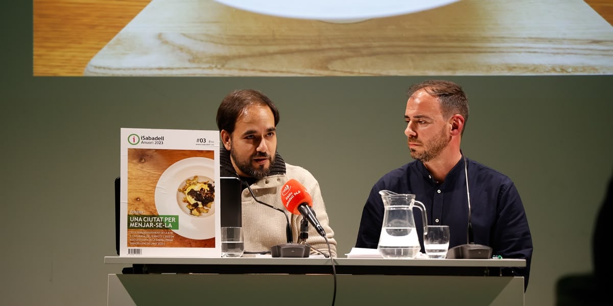 Claveria i De Arriba, durant la presentació. Autor: David Jiménez.