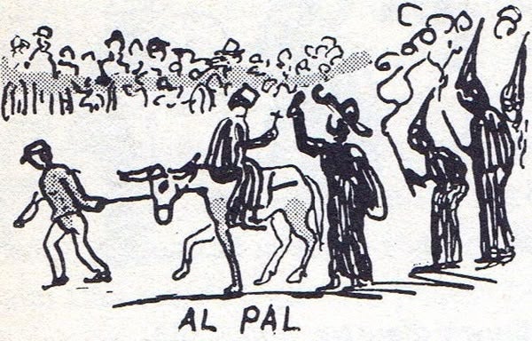 Dibuix a la ploma de Marian Burguès sobre l'excecució de l'assassí de l'advocat Argemí.