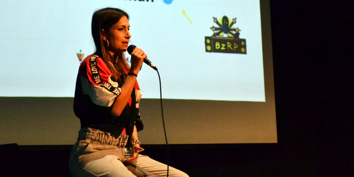 Isa Duque, la Psico Woman, a l'auditori del carrer Lacy. Autor: Jordi M.