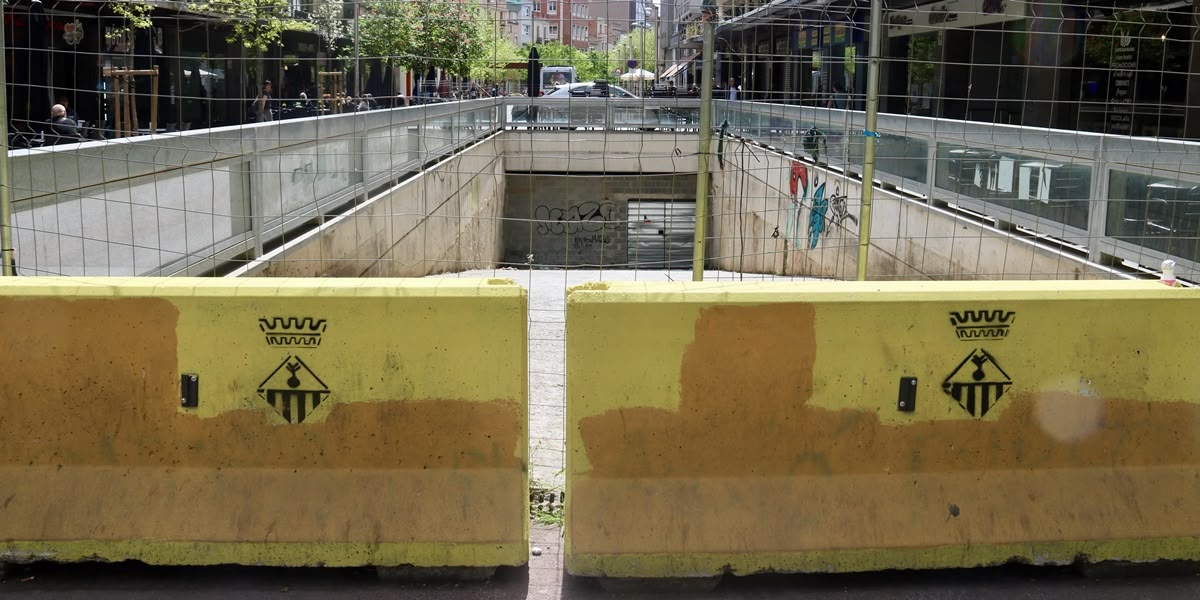 La rampa del futur pàrquing del Passeig Manresa. Autor: ACN. 