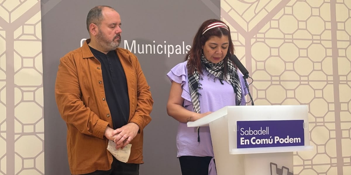 Roda de premsa, Sabadell En Comú Podem. Autora: Noèlia Pérez