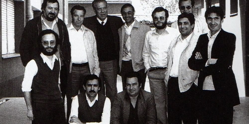 El govern del PSUC a l'inici de la democràcia municipal. Morales està a la segona fila, el segon per l'esquerra. 