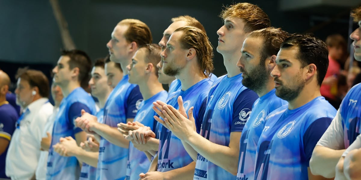 El CN Sabadell, al final del partit. Autor: David Jiménez.