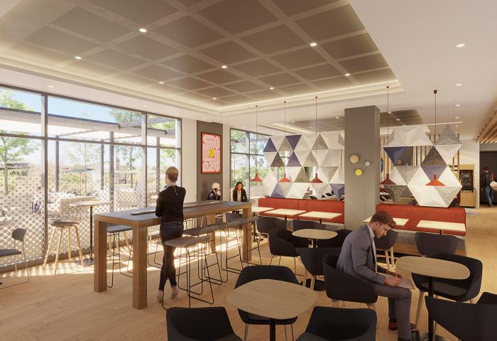 Simulació del nou hotel de Sabadell, que anirà a Sant Pau de Riu-sec.