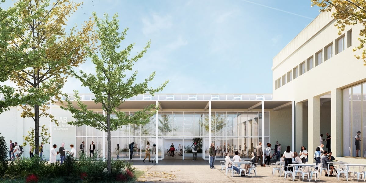 Simulació de l'entrada. Font: UTE Tomàs Morató & Vivas Arquitectos Barcelona SLP / cedida.