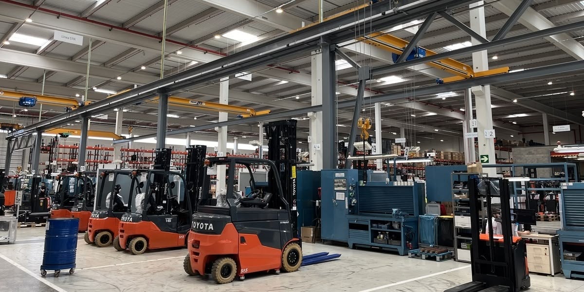 Carretons a la seu de Toyota Material Handling a Sant Pau de Riu-sec, al juny. Autor: Jordi M