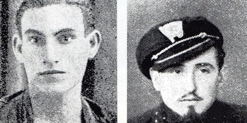 Ferran Benedicto del POUM i Josep Domènech del PSUC, mort al front d'Aragó al 1937.
