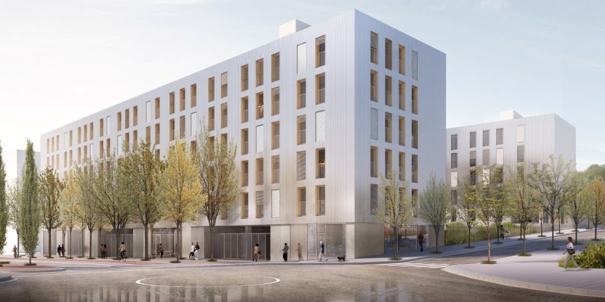 'Render' d'un dels edificis de la nova promoció. Font: Ajuntament.