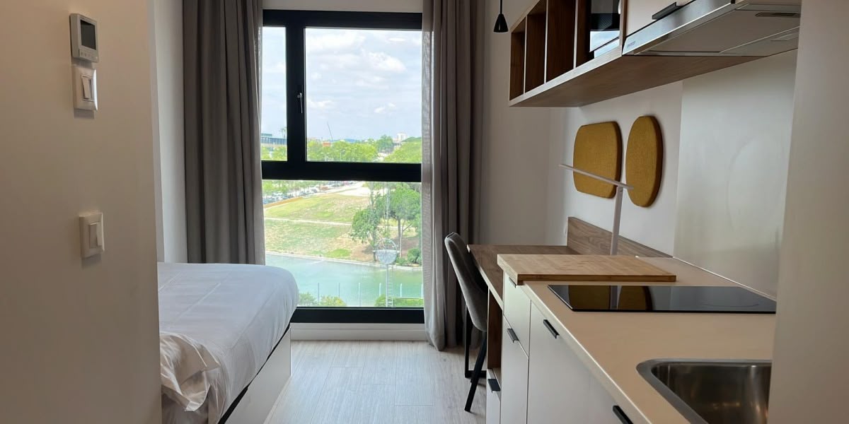 Habitació de la residència del Llac Center. Autor: Jordi M.