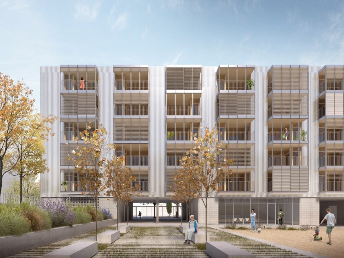 'Render' d'un dels edificis de la nova promoció. Font: Ajuntament.