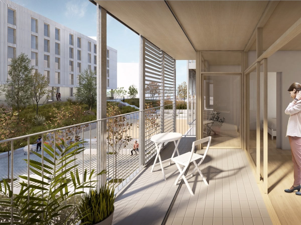 Terrassa d'un dels habitatges, segons el 'render'. Font: Ajuntament.