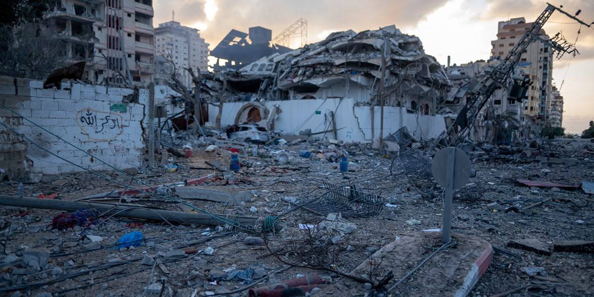 Extensive destruction caused by the Israeli airstrikes on the Al-Remal neighborhood in central and western Gaza City on the night and dawn of Tuesday, October 10, 2023.  Since 7 October 2023, the escalating crisis in Israel and the occupied Palestinian territory has caused large numbers of civilian deaths and injuries. In the Gaza Strip, airstrikes and a lack of medical supplies, food, water and fuel have virtually depleted an already under-resourced health system. Hospitals have been operating far beyond capacity due to rising numbers of patients as well as displaced civilians seeking shelter. The provision of essential health services  from maternal and newborn care to treatment for chronic conditions  has been severely compromised.   https://www.emro.who.int/opt/information-resources/emergency-situation-reports.html https://www.emro.who.int/opt/news/hospitals-in-the-gaza-strip-at-a-breaking-point-warns-who.html  