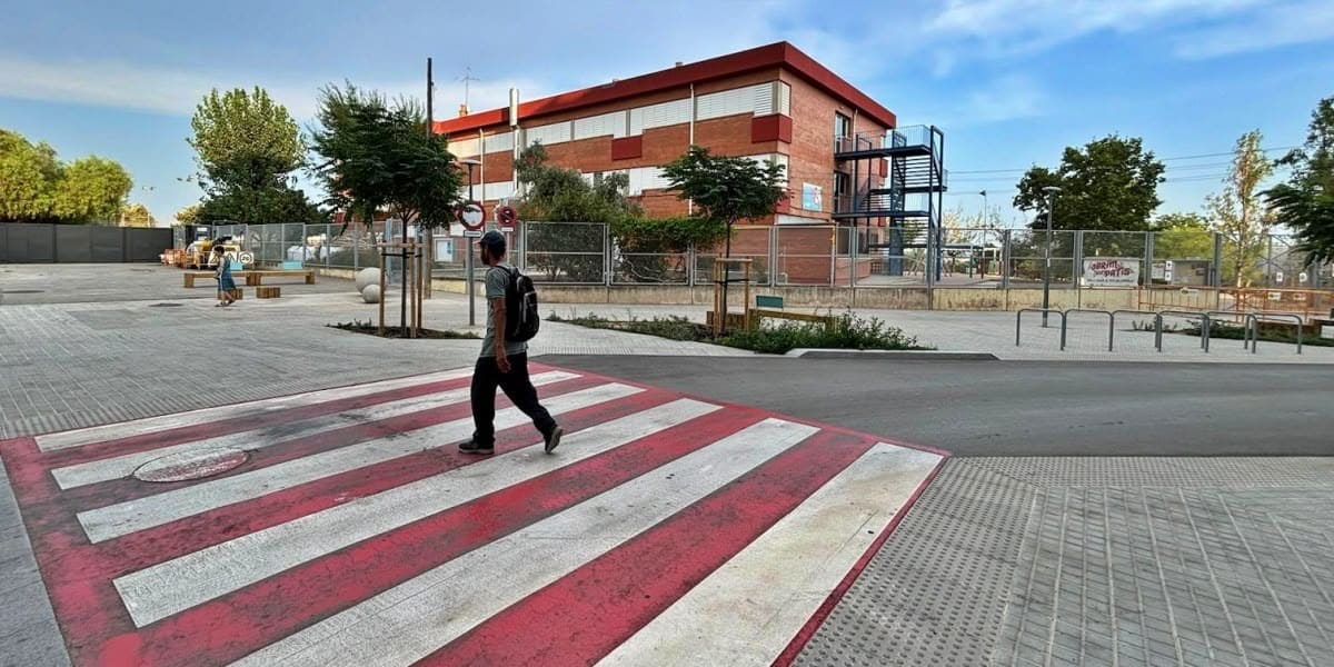 L'entorn de l'escola Joaquim Blume, fa uns dies. Autor: J.d.A.