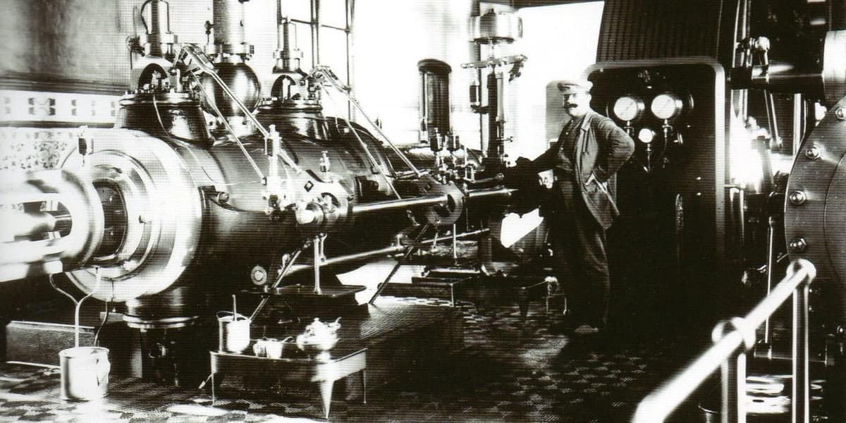 La màquina de vapor del Vapor Gran del Cotó (1910). Fermí Abab Ribera/ AHF-UES