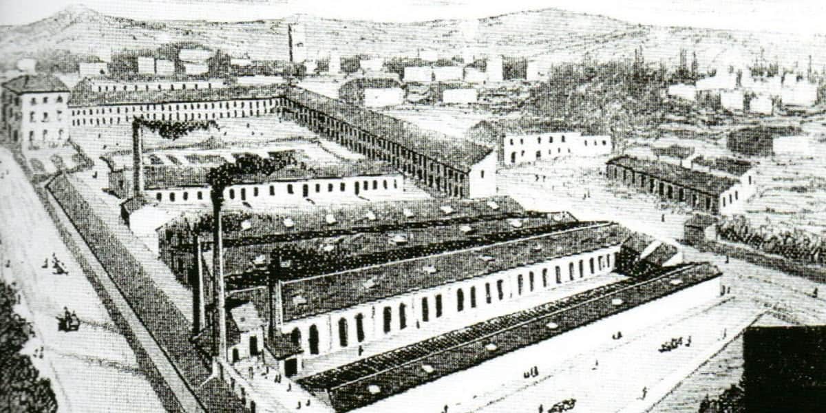 Dibuix de M. Suñé del Vapor Buxeda Vell publicat a La Ilustración Catalana (1889)