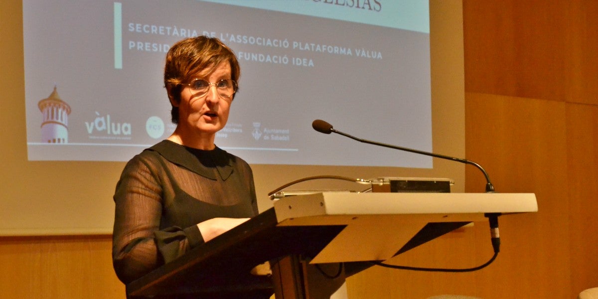 La secretària de la Plataforma Vàlua, Loli Rodríguez. Autor: J.d.A.