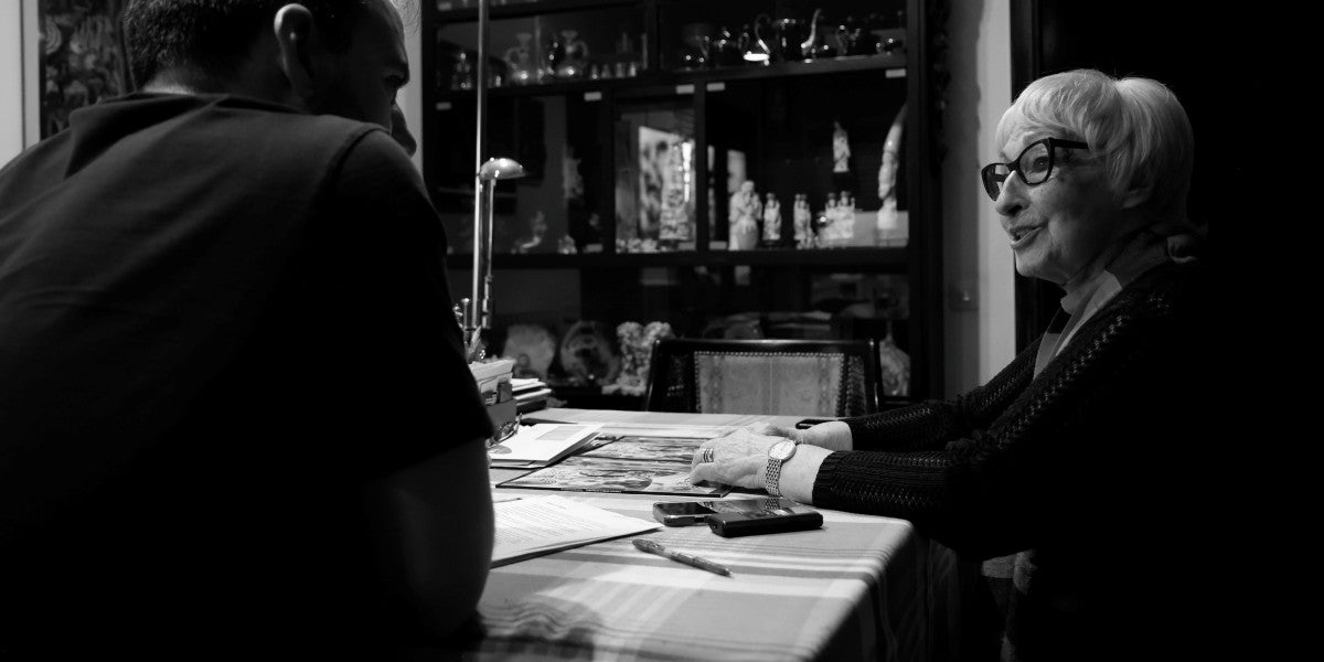 Mirna Lacambra, cantant d'òpera i 'alma màter' dels Amics de l'Òpera de Sabadell, en una entrevista. Autor: David Jiménez.