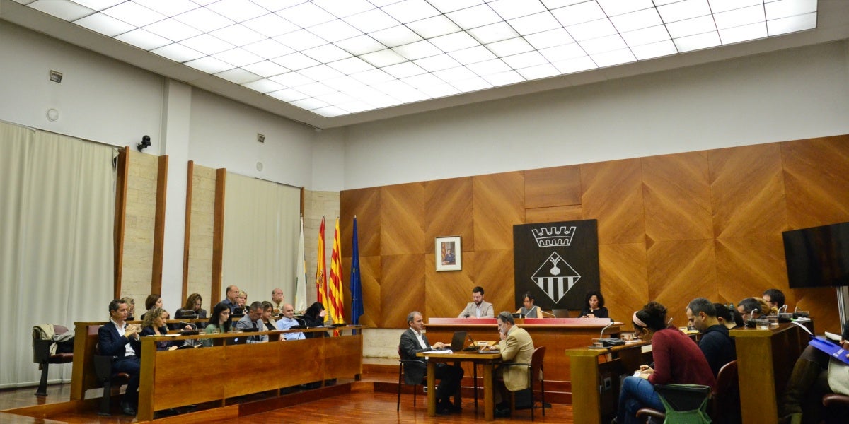 La sala de plens, durant la sessió. Autor: J.d.A.