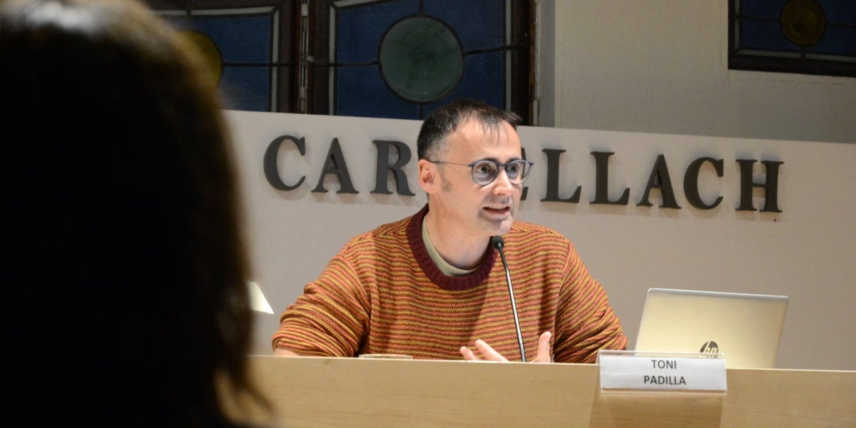 Toni Padilla, a la Fundació Bosch i Cardellach. Autor: Jordi M.