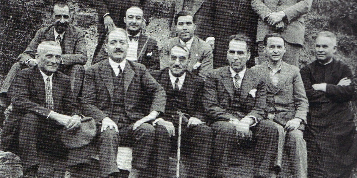 Excursió a Sitges de la Junta del Gremi de Fabricants (15 febrer 1925). Ramon Picart el primer de la segona fila. Joan Colomer/ERP.
Ramon Picart el primer de la segona fila. Joan Colomer/ERP.
