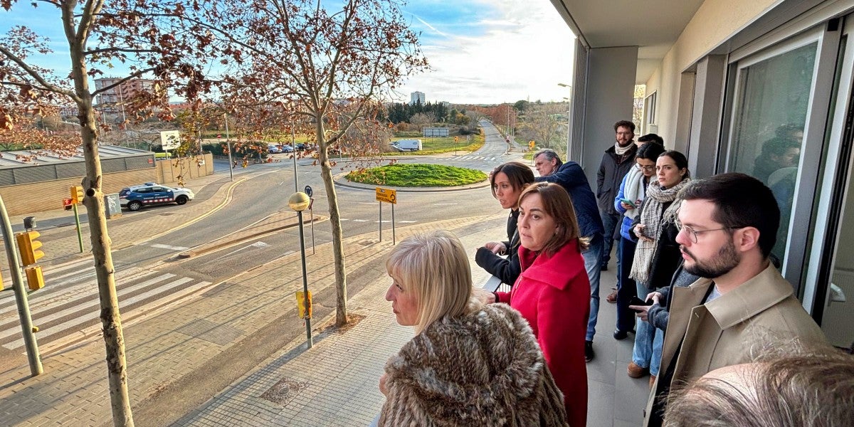 Paneque i Farrés, des del balcó d'uns dels pisos. Autor: J.d.A. 