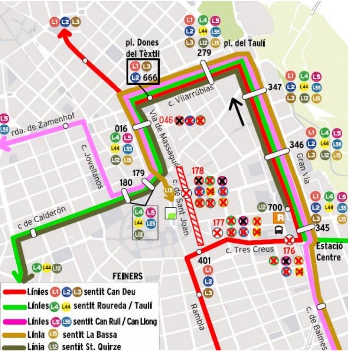 Així quedarà la mobilitat en bus. Font: TUS.