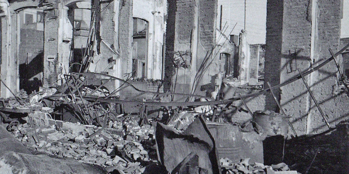 Fàbrica de Manuel Gorina, destruïda per la Brigada Líster.