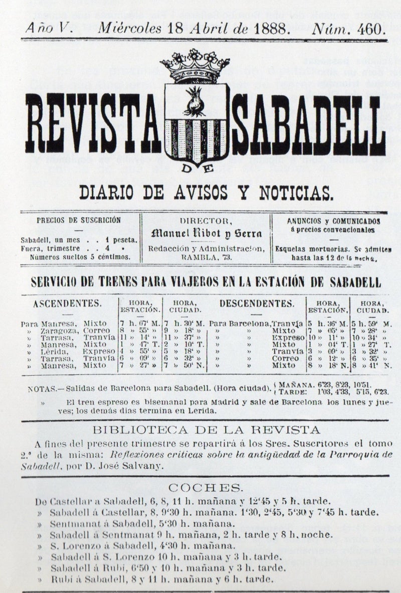 Portada de la Revista de Sabadell