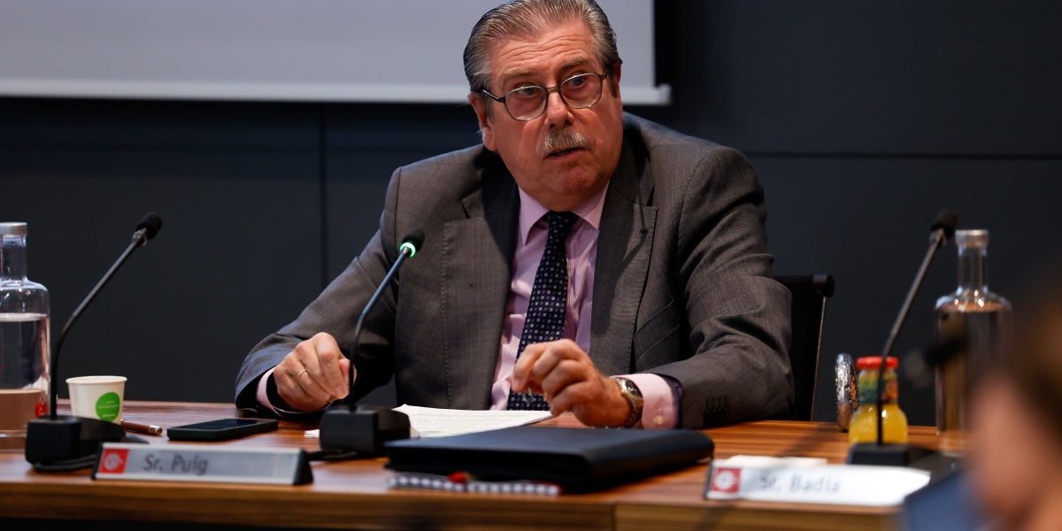 El president de la Comissió d'Urbanisme, Pere Puig. Autor: D.Jiménez.